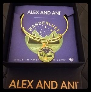 Alex and Ani Wanderlust bangle gold